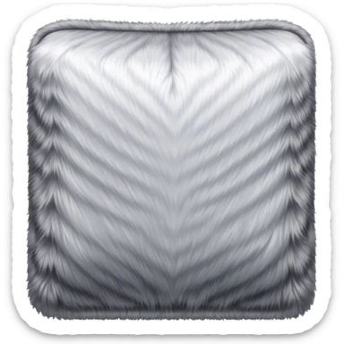 Silver fur blanket square ombre sticker
