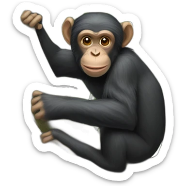 Chimpanzé sur un arbre sticker