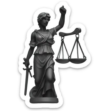 Justitia statue  sticker