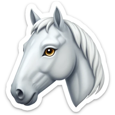 White horse emojis sticker