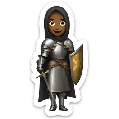 Knight woman sticker