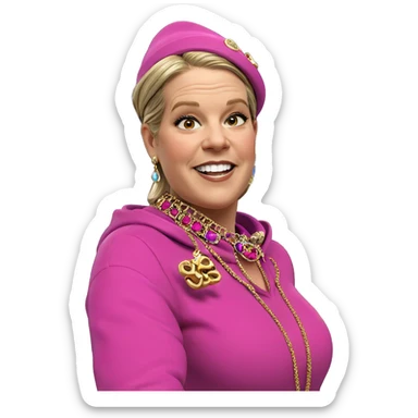 girl in hat with jewelry sticker