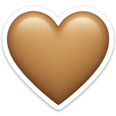 light brown heart sticker