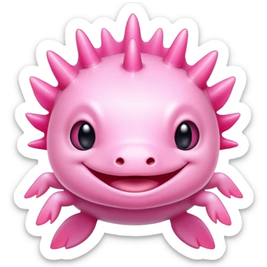 Anthropomorphic axolotl  sticker