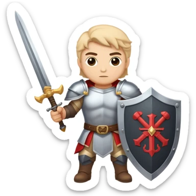 crossed swords  shield and cs on the shield  hero  sticker