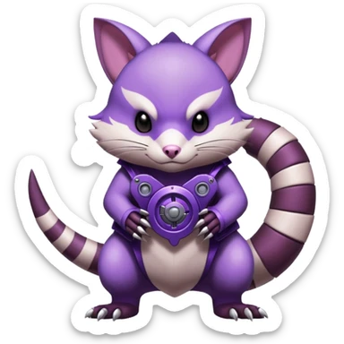 Badass Wisteria Demonic Furret-Machine-Pokémon sticker