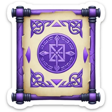 glitter purple Runic Manuscript sticker