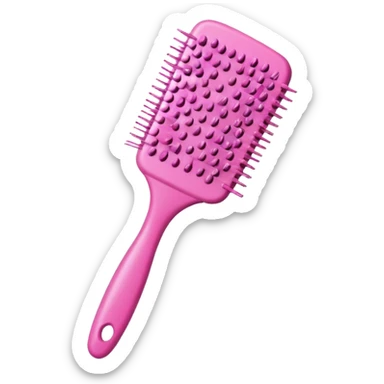 hair brush pink sticker