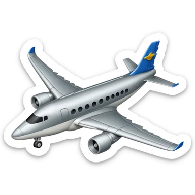 Bombordilo crocodillo with a plane body grey sticker