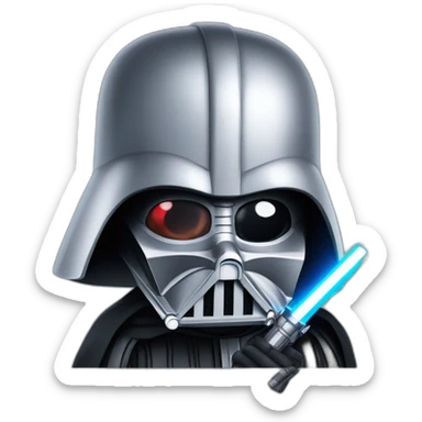 Darth Vader with a lightsaber sticker