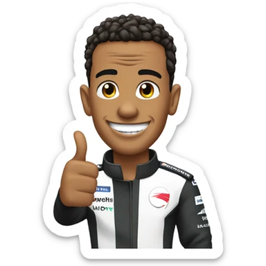 Lewis Hamilton giving thumbs up sticker