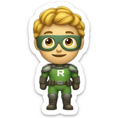 HERO WITH LETTER R sticker