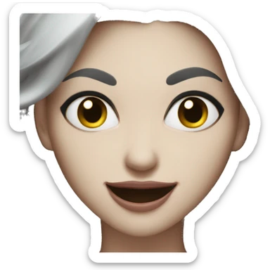 mischievous demon woman winking sticker