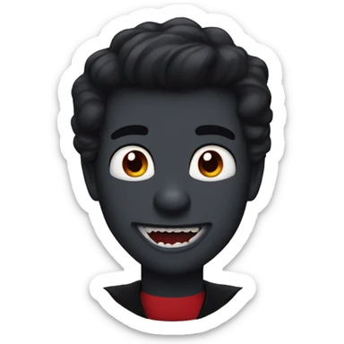 uwu black dracula sticker