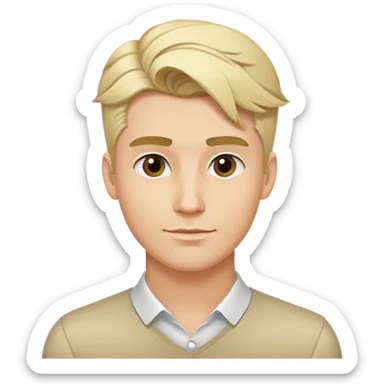 blonde male hairstyles sticker