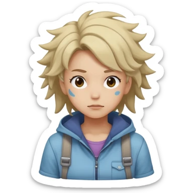 Sleepy girl Pokemon trainer sticker