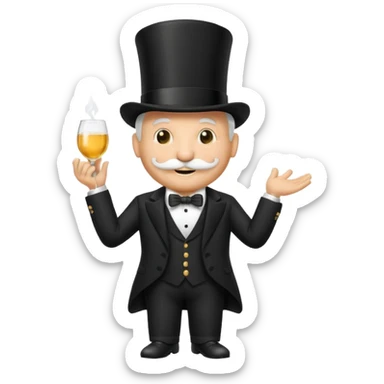 monopoly mascot sticker