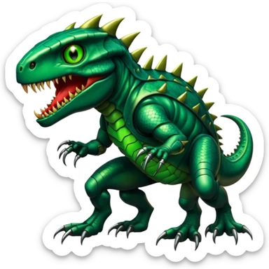 horror bionic reptile monster sticker