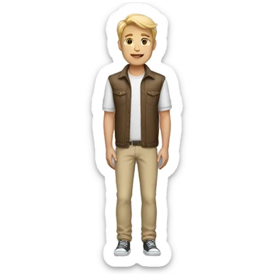 blonde dad tall full body sticker