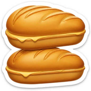 dessert Madeleine. without tail detail. long shape sticker