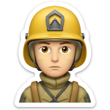 Soldier just face no body generic yellow skin with a gunner helmet that has NO FUCKING ISIGNIA sticker