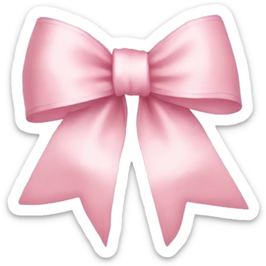 light pink ribbon bow sticker