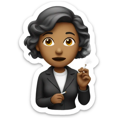 Smoking woman sticker