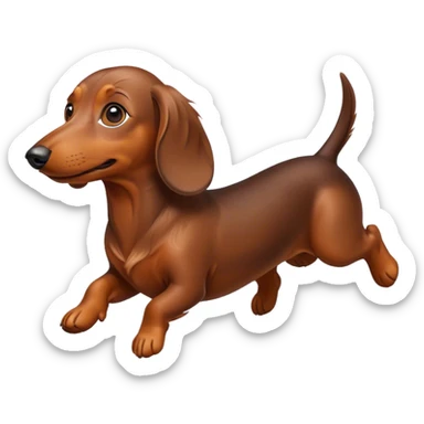 Flying weenie dog sticker