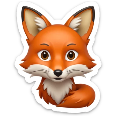 Fox minimalistic sexy sticker