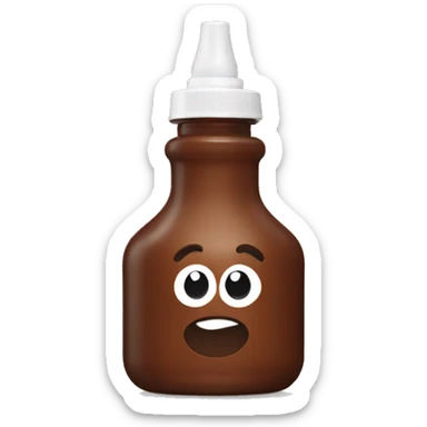 brown gel bottle sticker
