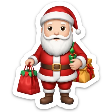 Santa Claus gift bag sticker
