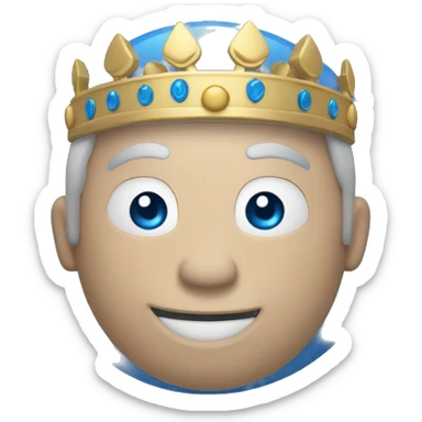 Un círculo azul rey con un punto en el  centro sticker