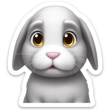 Bunny in sad sticker