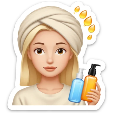try different skincare products sticker