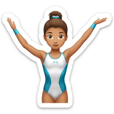 An artistic gymnast girl stands sticker