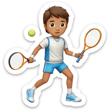 Marty McFly plays tennis. sticker