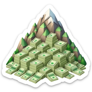 
MOUNTAIN OF BANKNOTES sticker