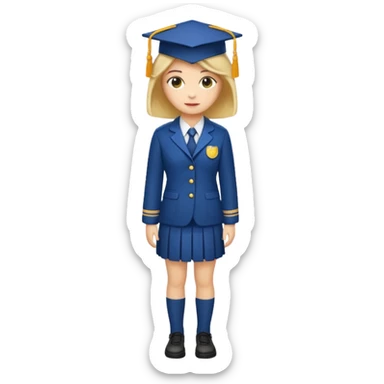 academia uniform female sticker