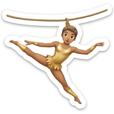Acrobat – Slim performer mid-flip or balancing on rope sticker