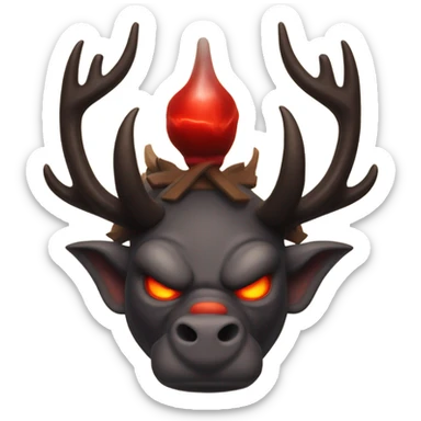 Satan’s sleigh pulled by 8 scary reindeer  sticker