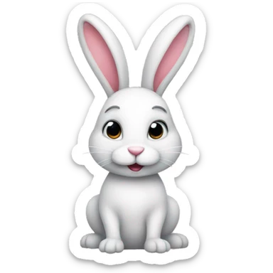 Christmas bunny sticker