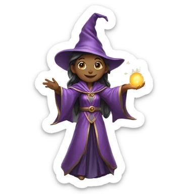 D&D female noble wizard elf casting a spell  sticker