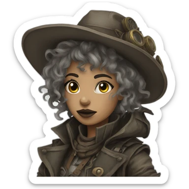 post apocalyptic victorian outfit sticker