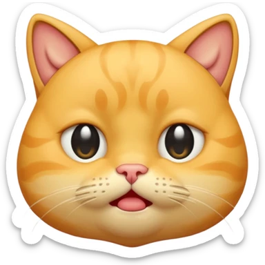 yellow cat  like this 😸😿🐱 with crying tears streaming down its cheeks (like this 😭) sticker