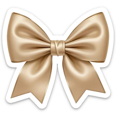 Beige bow sticker