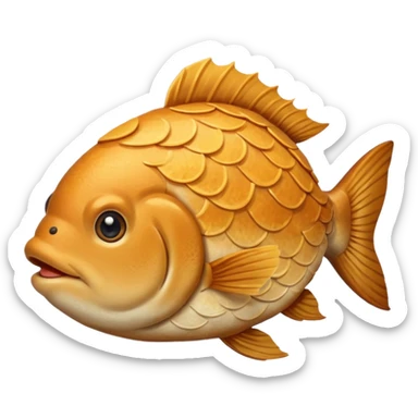 Fish-shaped bun sticker