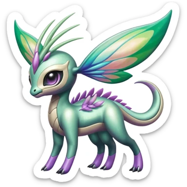Colorful Shiny Exotic Meloetta-Palkia-Virizion-Venom-Stitch-Fakémon-creature-hybrid sticker