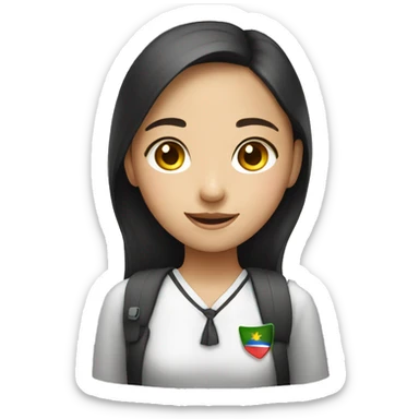 Thailand girl student sticker