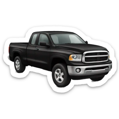 Black pickup truck sticker