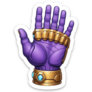 mão do thanos vingadores sticker